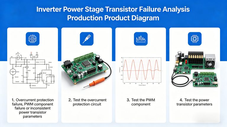Inverter power-stage transistor damage; after replacement, it burns out again after running for a period of time
