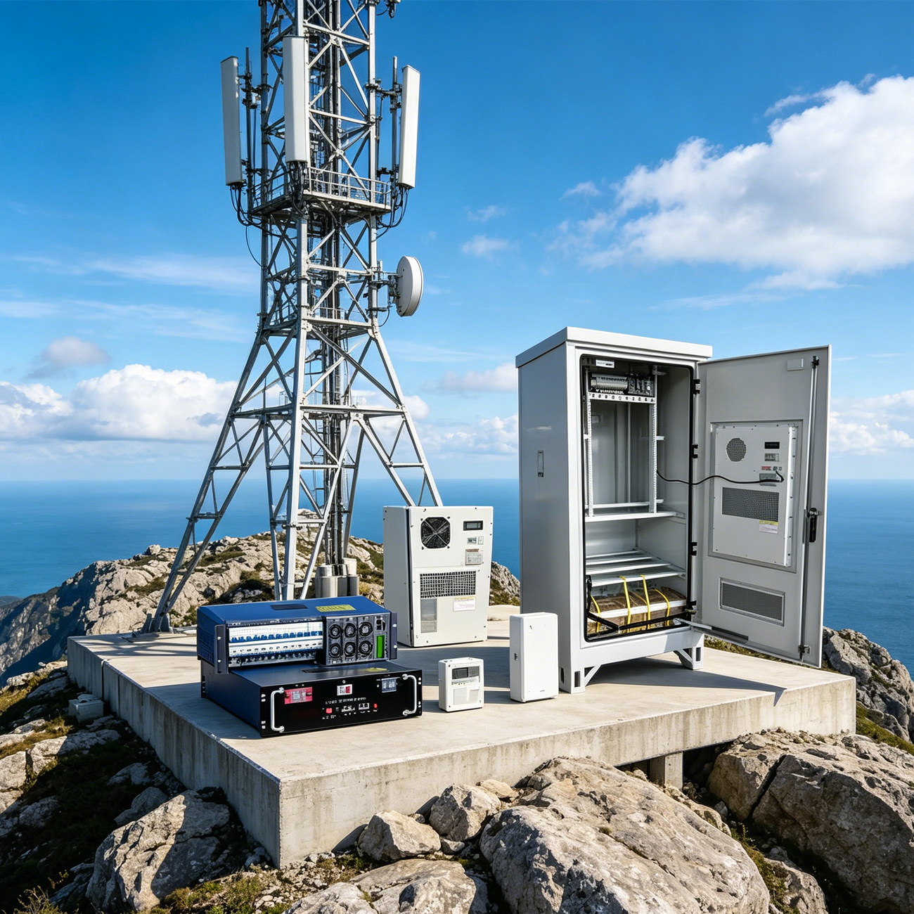 Custom IP55 Waterproof Outdoor Power Distribution Cabinet 19 Inch Rack 48V DC Telecom Network Power Supply Cabine - Image 3