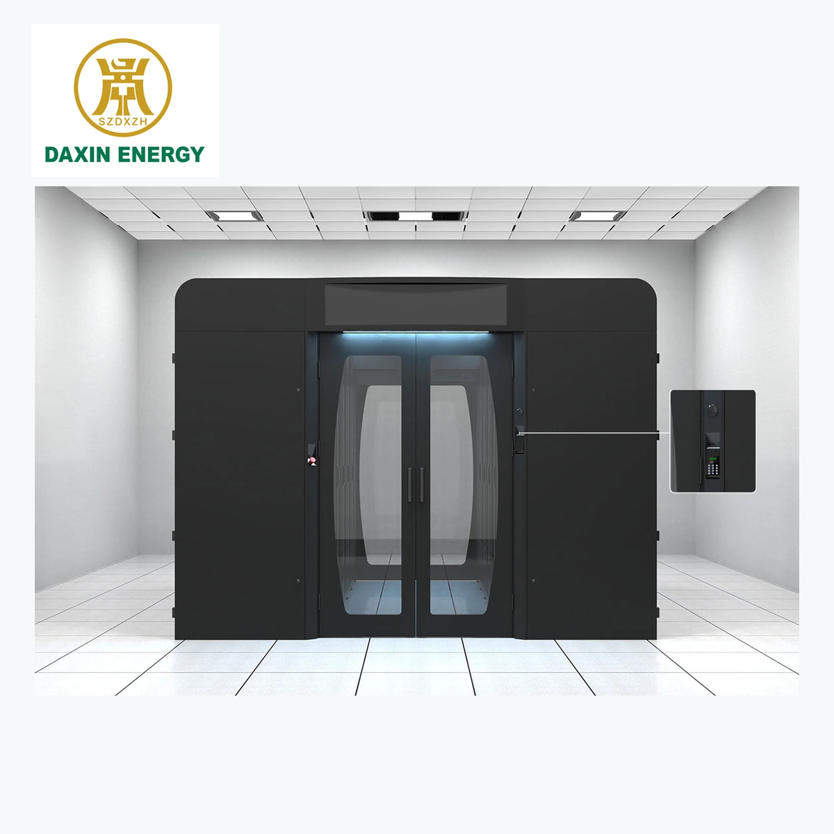 DAXIN enclosed cold aisle end door configuration