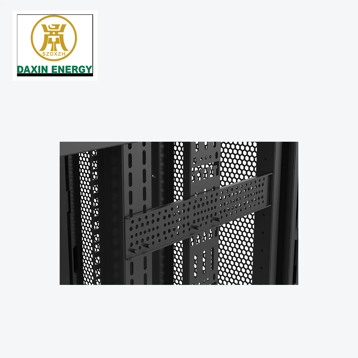 adjustable mounting rails inside DAXIN KJ cabinet