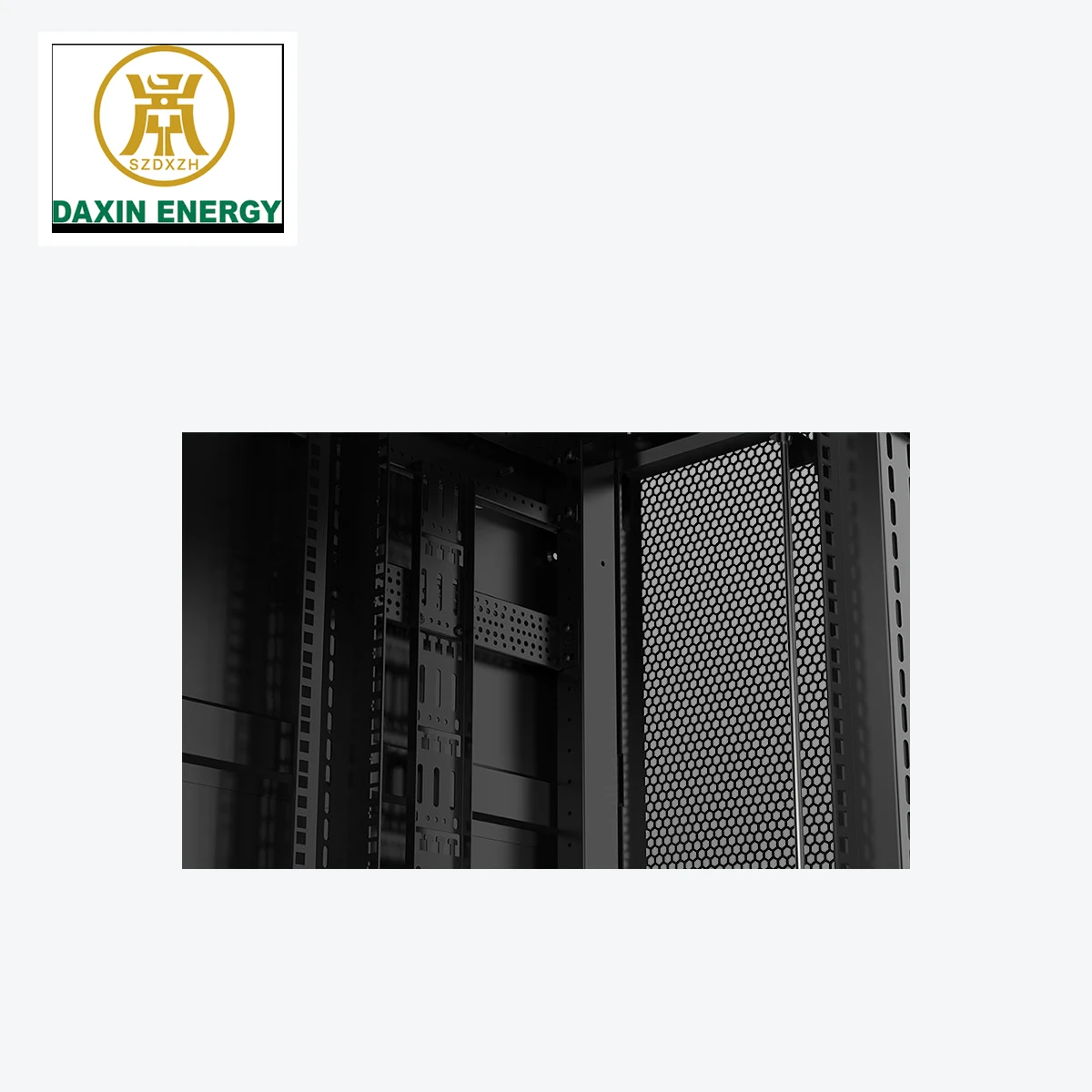 rear cable pathway in DAXIN KJ cold aisle server cabinet