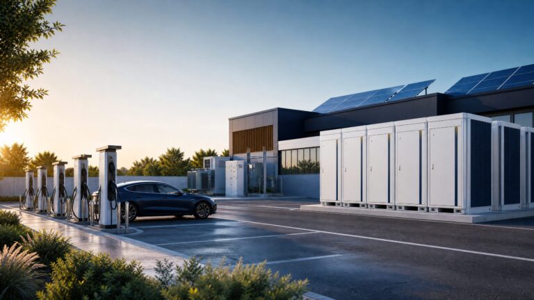 Almacenamiento de energía para la recarga de vehículos eléctricos: cómo los sistemas BESS reducen la demanda máxima y facilitan la recarga rápida