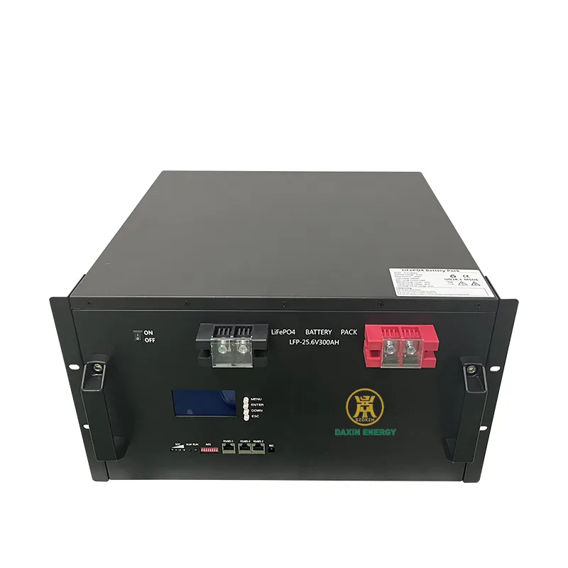 Front view of DAXIN 25.6V 300Ah lithium iron phosphate battery