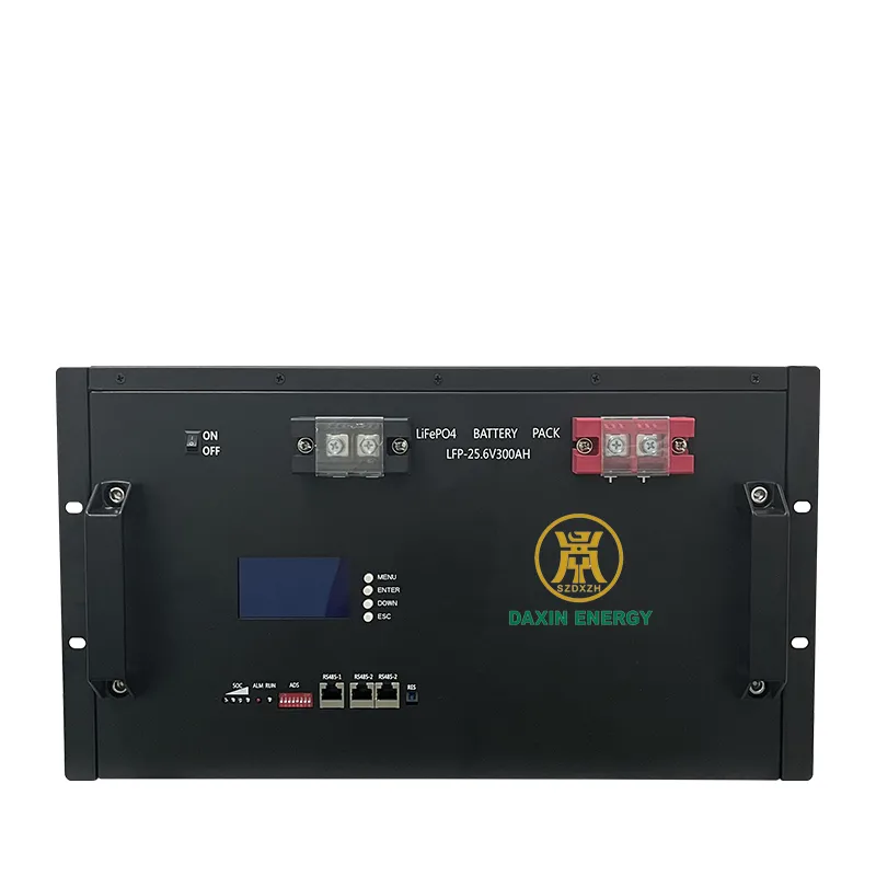 DAXIN 25.6V 300Ah LiFePO4 battery front control panel
