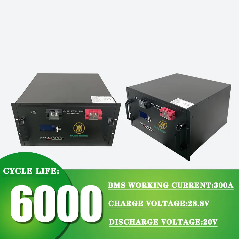 DAXIN 25.6V 300Ah LiFePO4 battery with 6000 cycle life