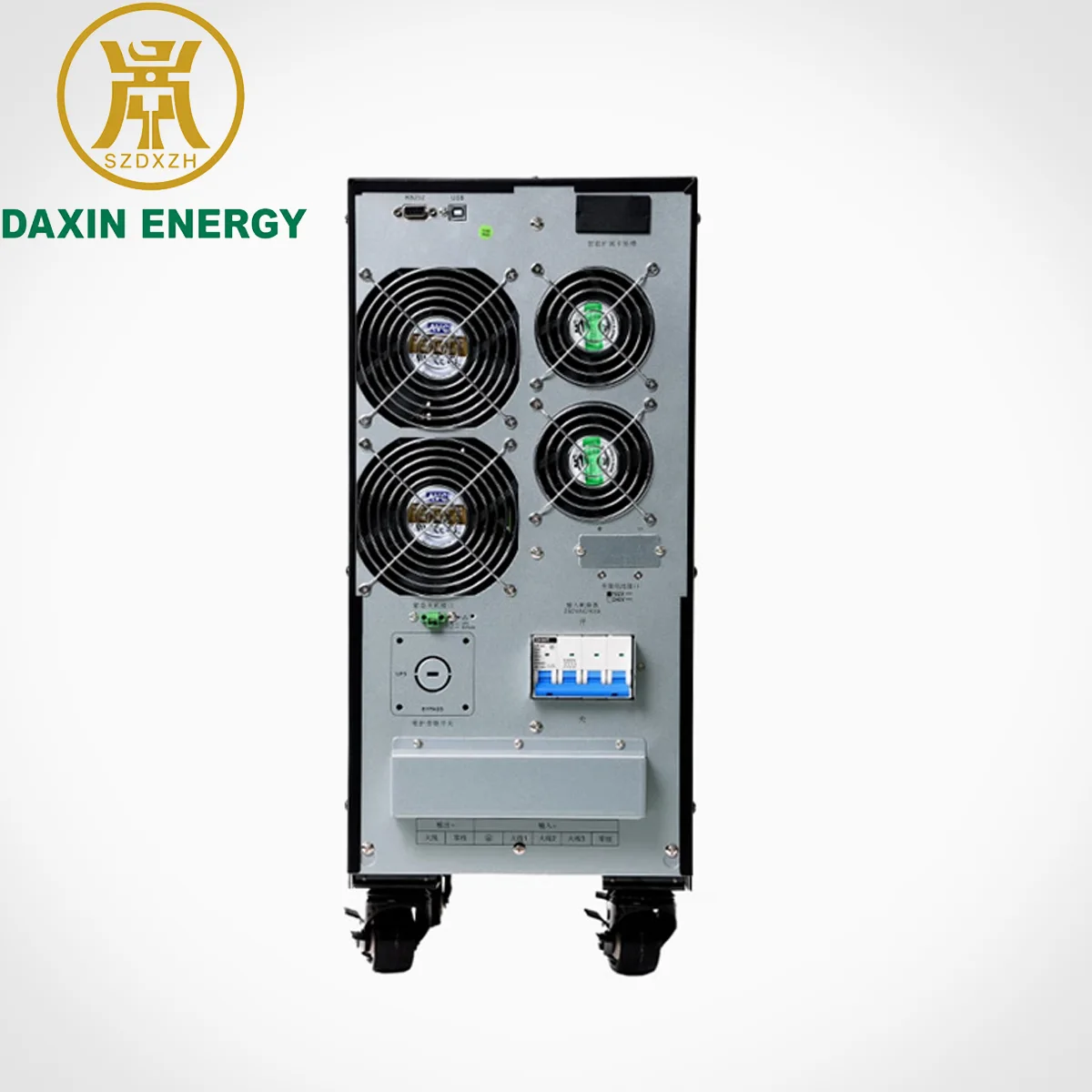 3H15kVA 3 phase online UPS rear view,15kVA 13.5kW uninterruptible power supply