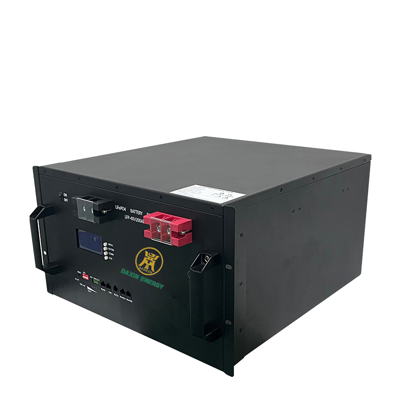 DAXIN 48V 200Ah LiFePO4 battery side and front view