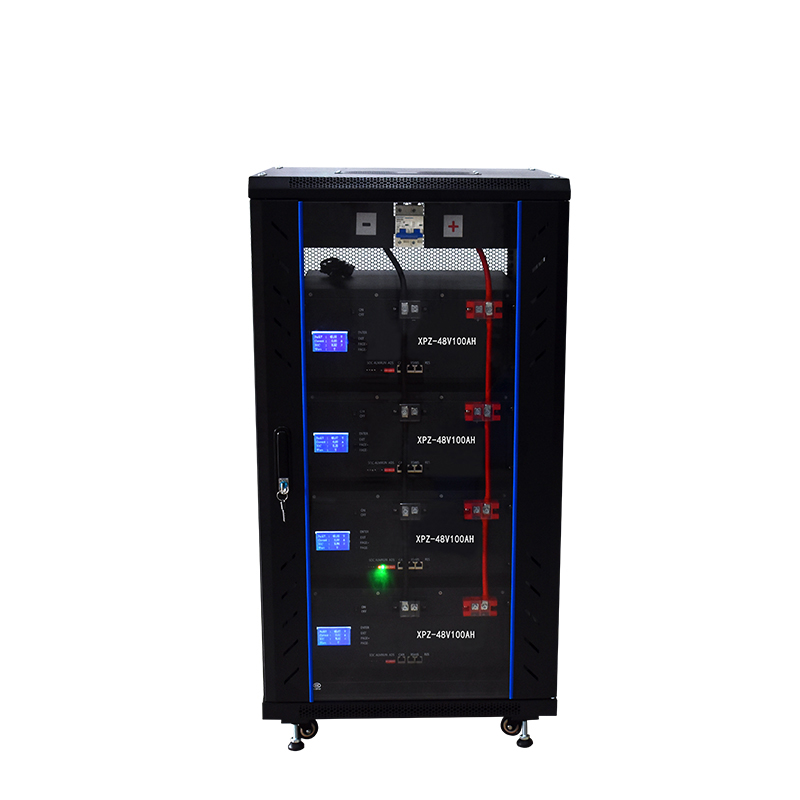 DAXIN 48V 400Ah modular LiFePO4 battery cabinet front view