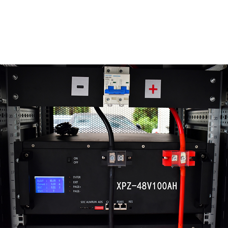 48V 400Ah LiFePO4 battery system control and connection panel