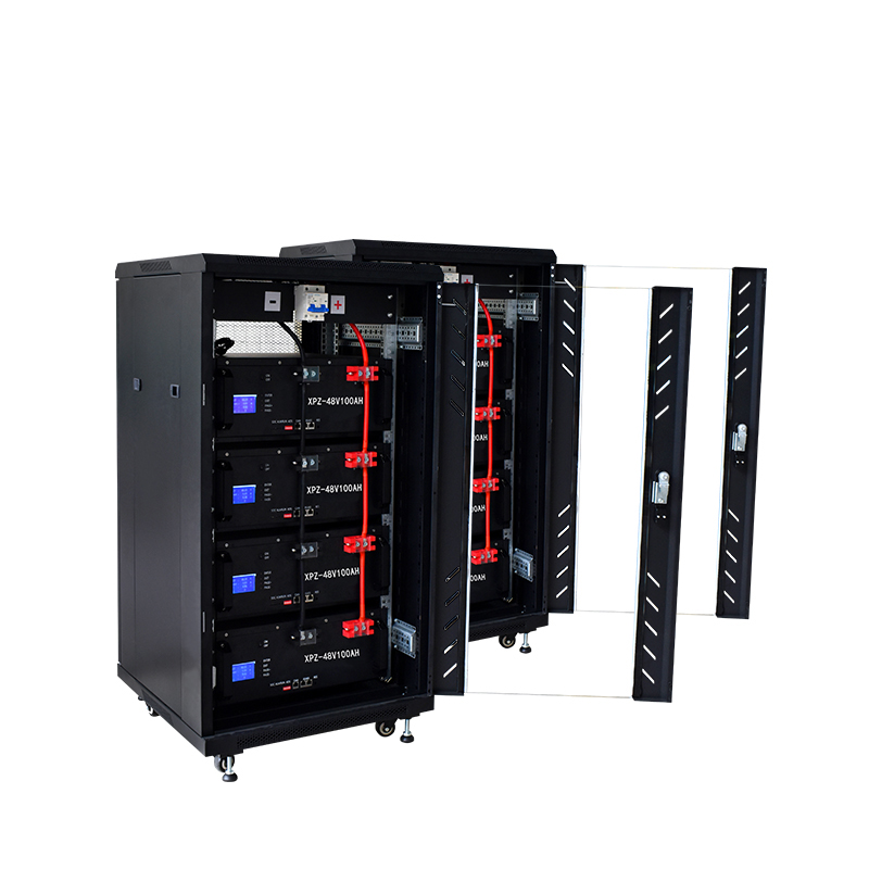 Exploded view of DAXIN 48V 400Ah modular LiFePO4 battery cabinet