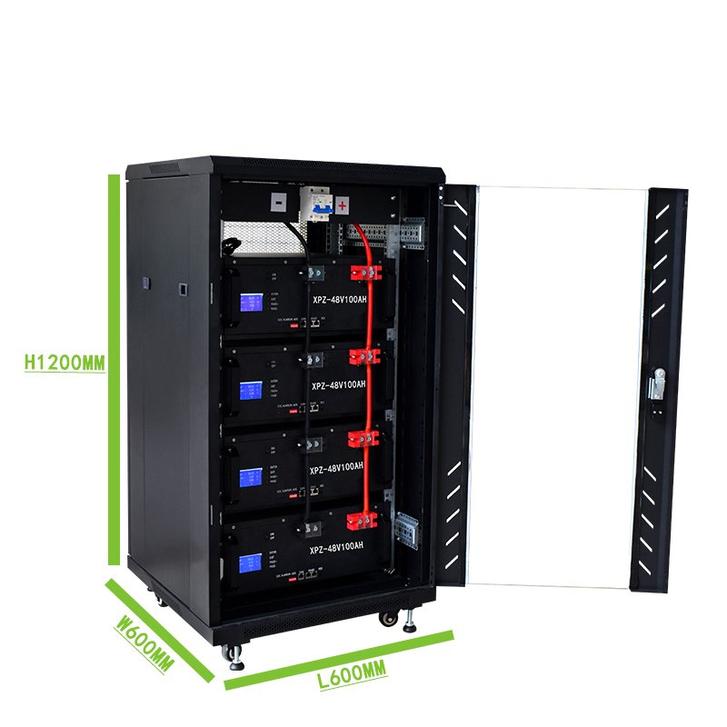 48V 400Ah modular LiFePO4 battery cabinet dimensions