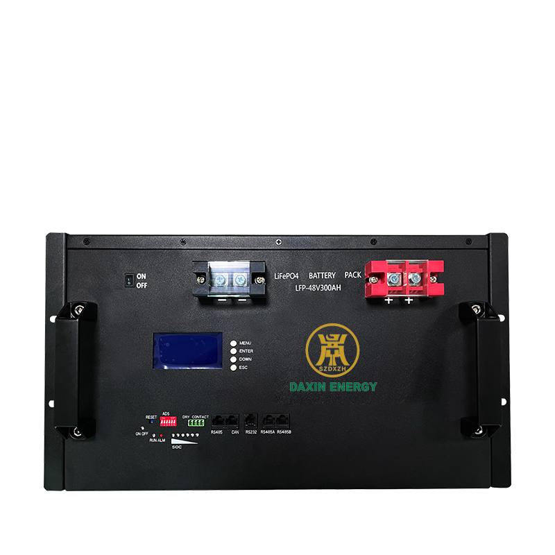 Front connection panel of DAXIN 48V 300Ah LiFePO4 battery