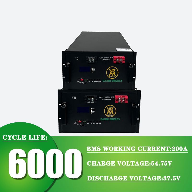 DAXIN 48V 300Ah LiFePO4 battery with up to 6000 cycles