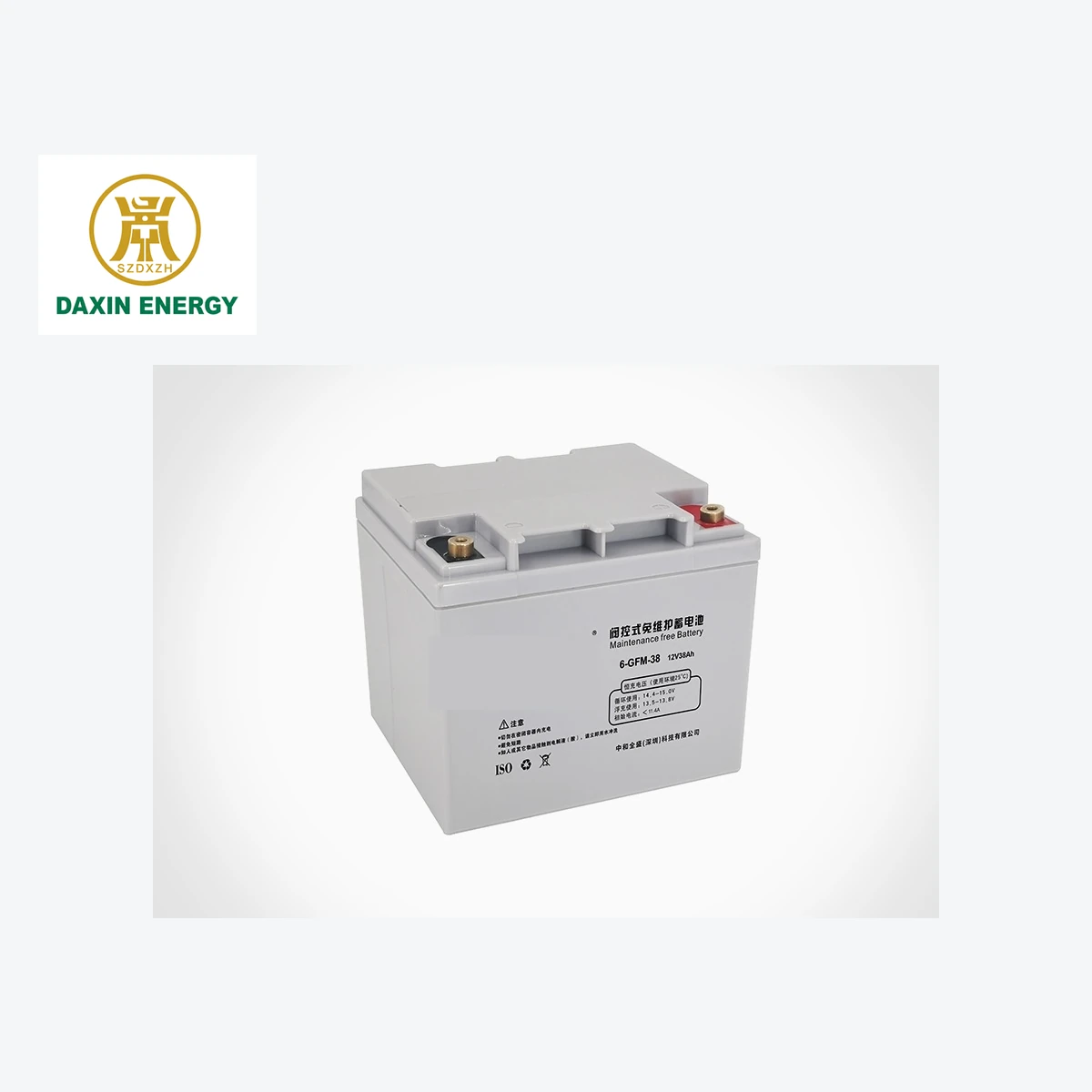DAXIN 6-GFM-38 12V38AH UPS Backup Battery - product close-up