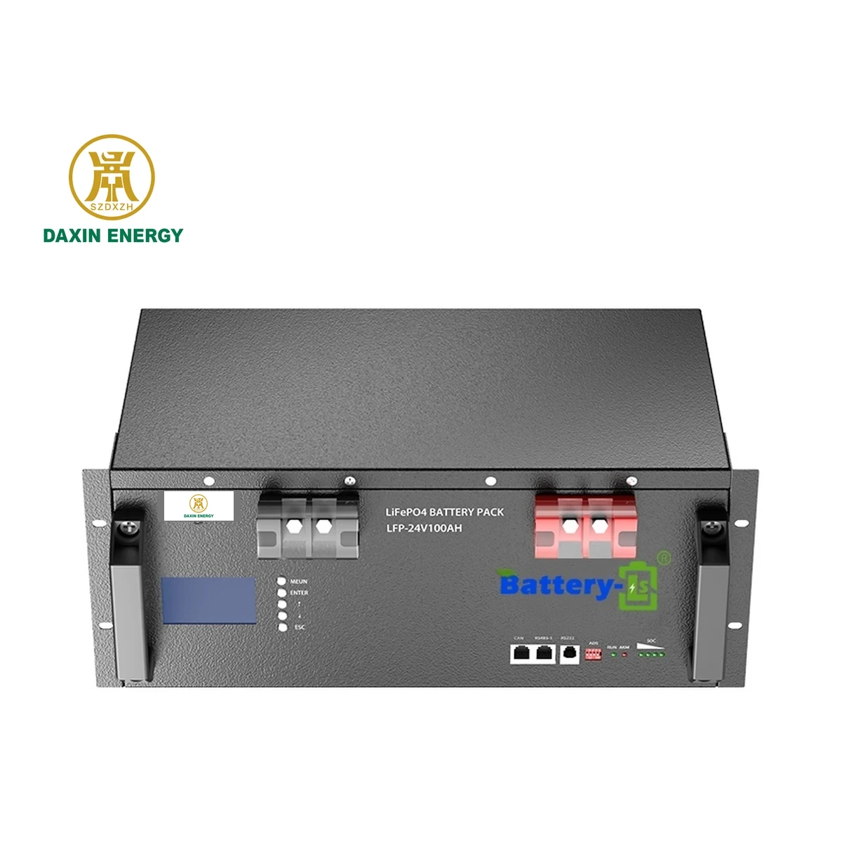 DAXIN 25.6V100AH LiFePO4 Battery Cabinet product view 2 with DAXIN ENERGY branding