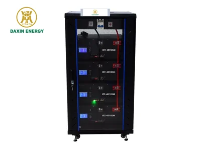DAXIN 51.2V400AH LiFePO4 Battery Cabinet product view 1 with DAXIN ENERGY branding