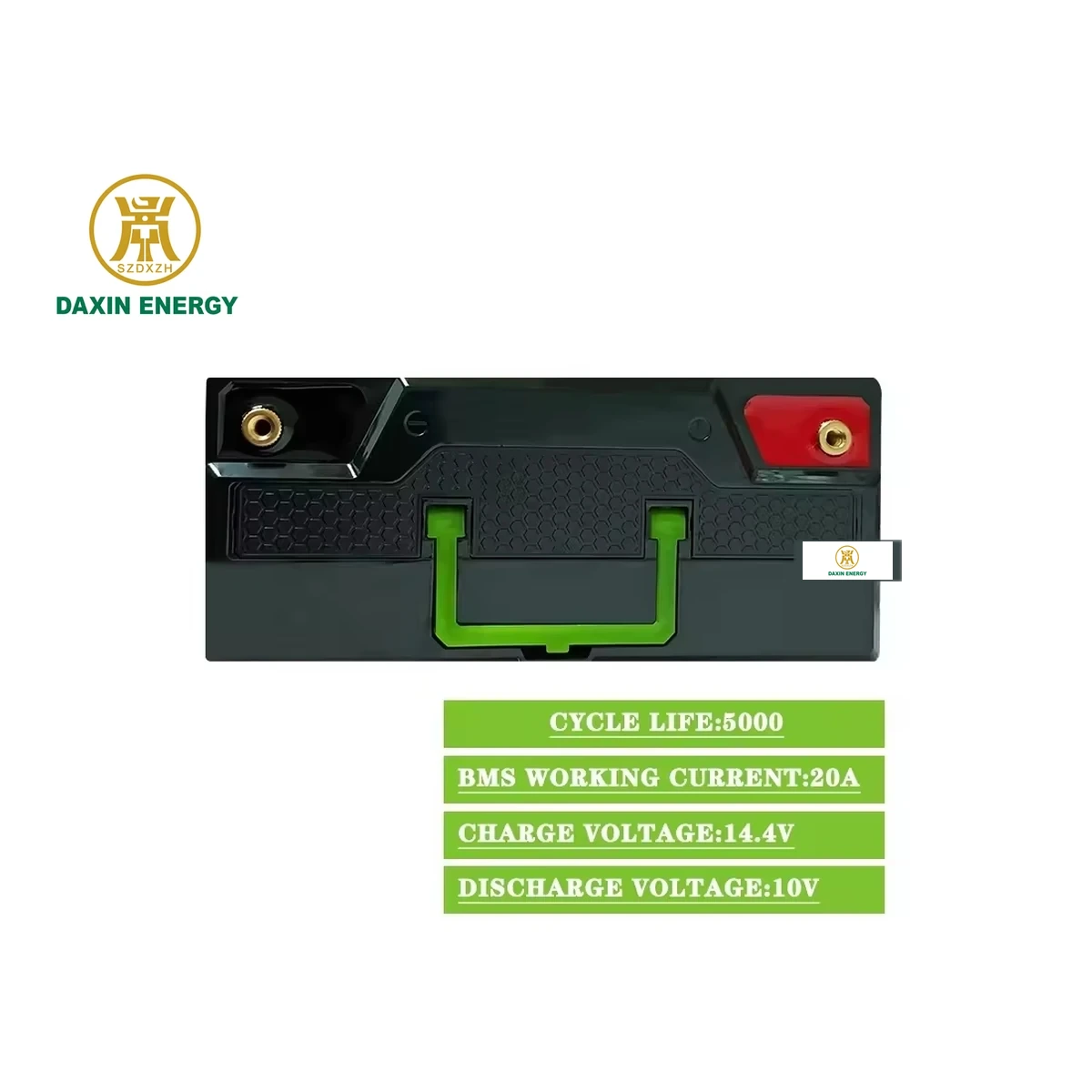 DAXIN 12.8V20AH LiFePO4 Lead-Acid Replacement Battery product view 5 with DAXIN ENERGY branding