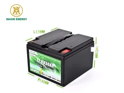 DAXIN 12.8V30AH LiFePO4 Lead-Acid Replacement Battery product view 1 with DAXIN ENERGY branding