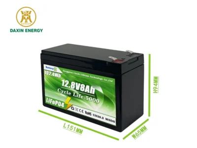 DAXIN 12.8V8AH LiFePO4 Lead-Acid Replacement Battery - product view 1