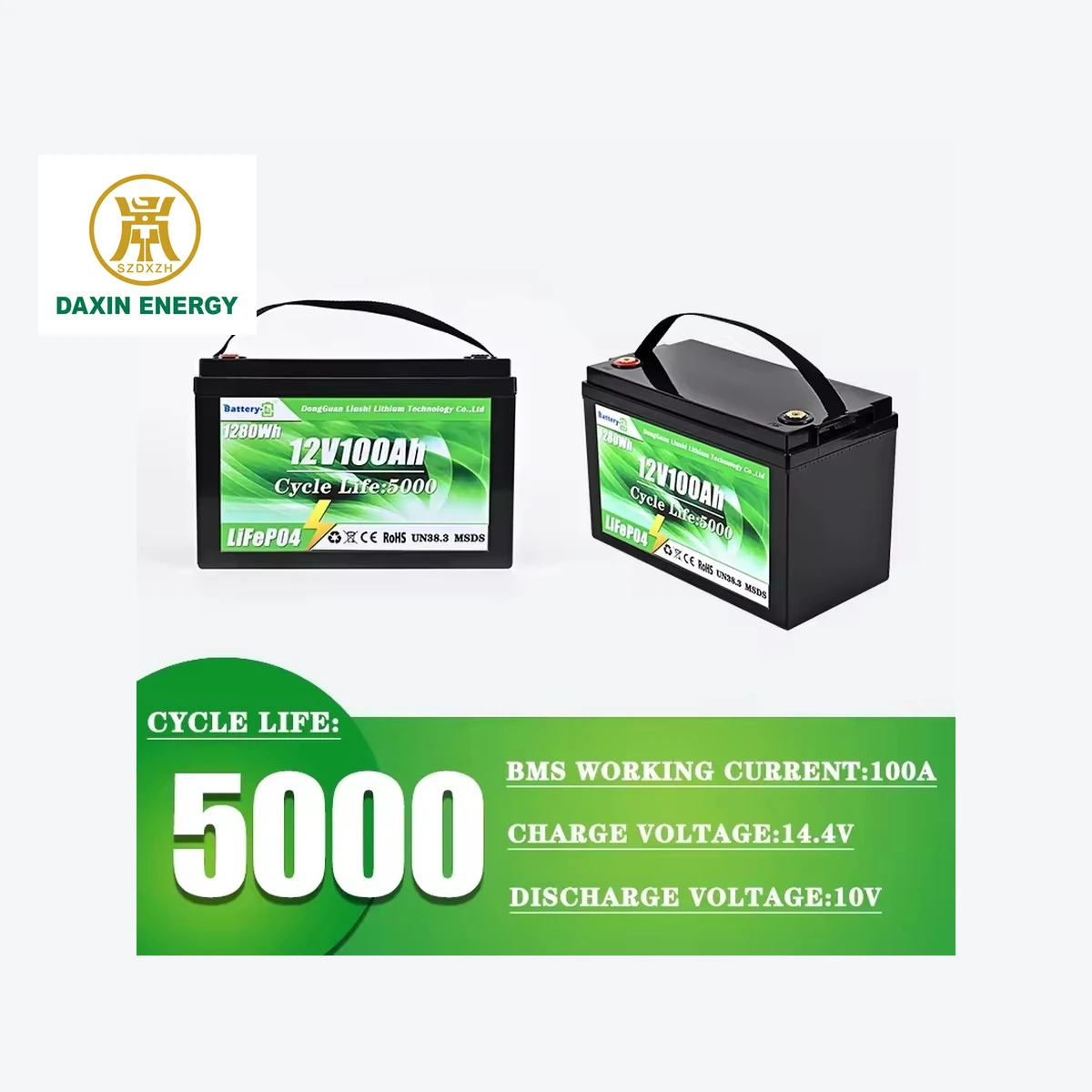 DAXIN 12.8V100AH LiFePO4 Lead-Acid Replacement Battery - product view 5