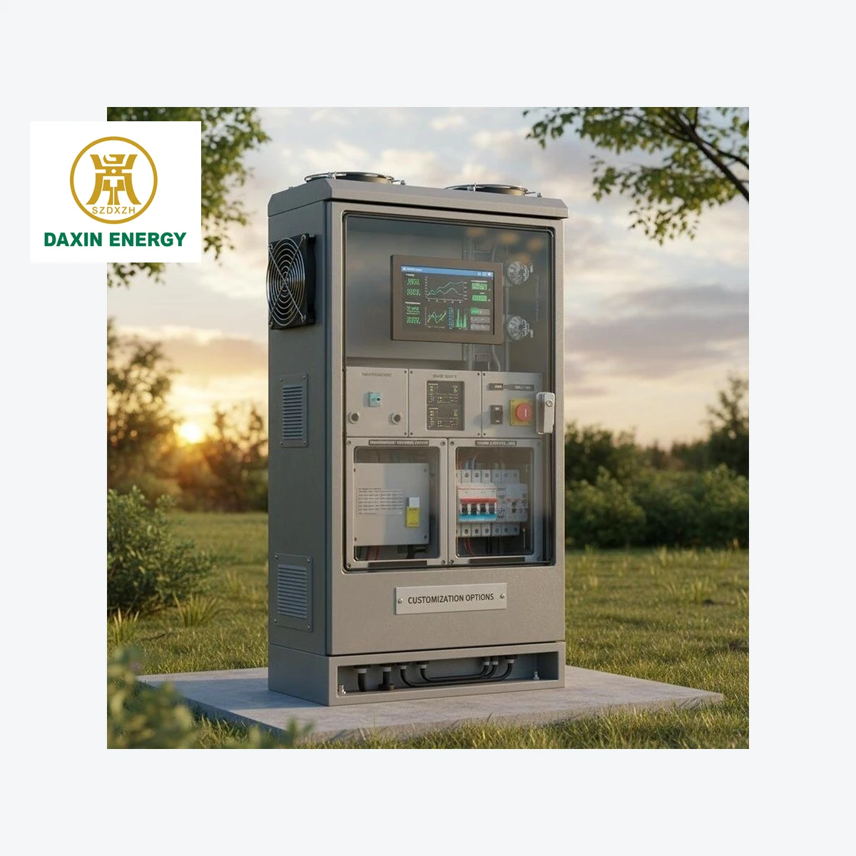 DAXIN Custom Outdoor Power Distribution Cabinet with Monitoring installed configuration