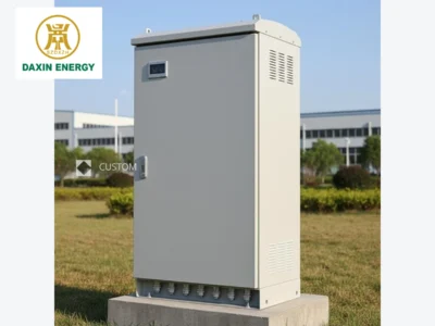 DAXIN AC/DC Air-Conditioned One-Compartment Outdoor Power Cabinet installed configuration