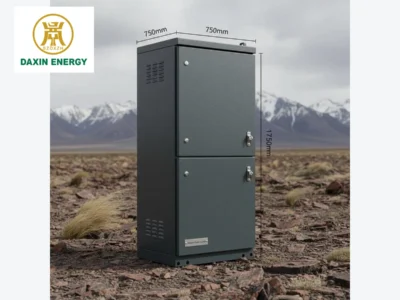 DAXIN 750×750×1750mm Powder-Coated Outdoor Power Cabinet installed configuration