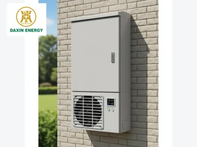 DAXIN Wall-Mount Outdoor Power Cabinet with AC and Fan Cooling installed configuration